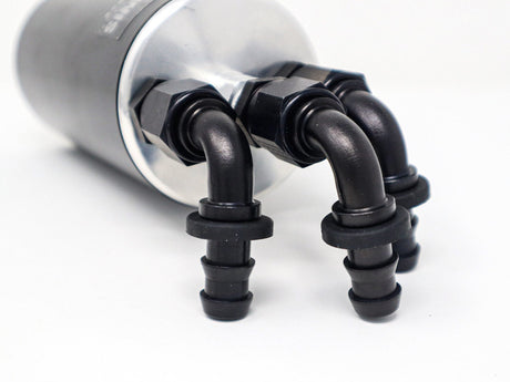 Tracy Lewis air/oil separating catch can with Clean Side Separator